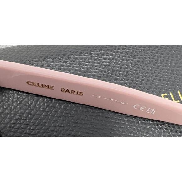 Celine Sunglasses Pink Square Frames with Gray Lenses NWOT Case Box - Picture 5 of 8